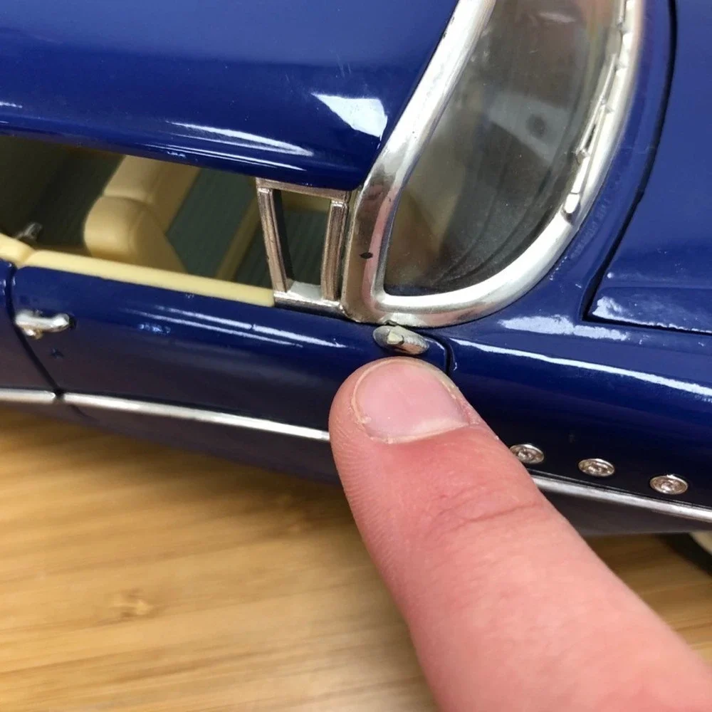 Mira 1955 Buick Century 1:18 Scale Model Blue Diecast Spain Vintage Collectible